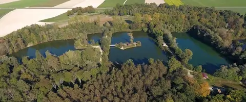 Aerial view of Juvanzé Lakes