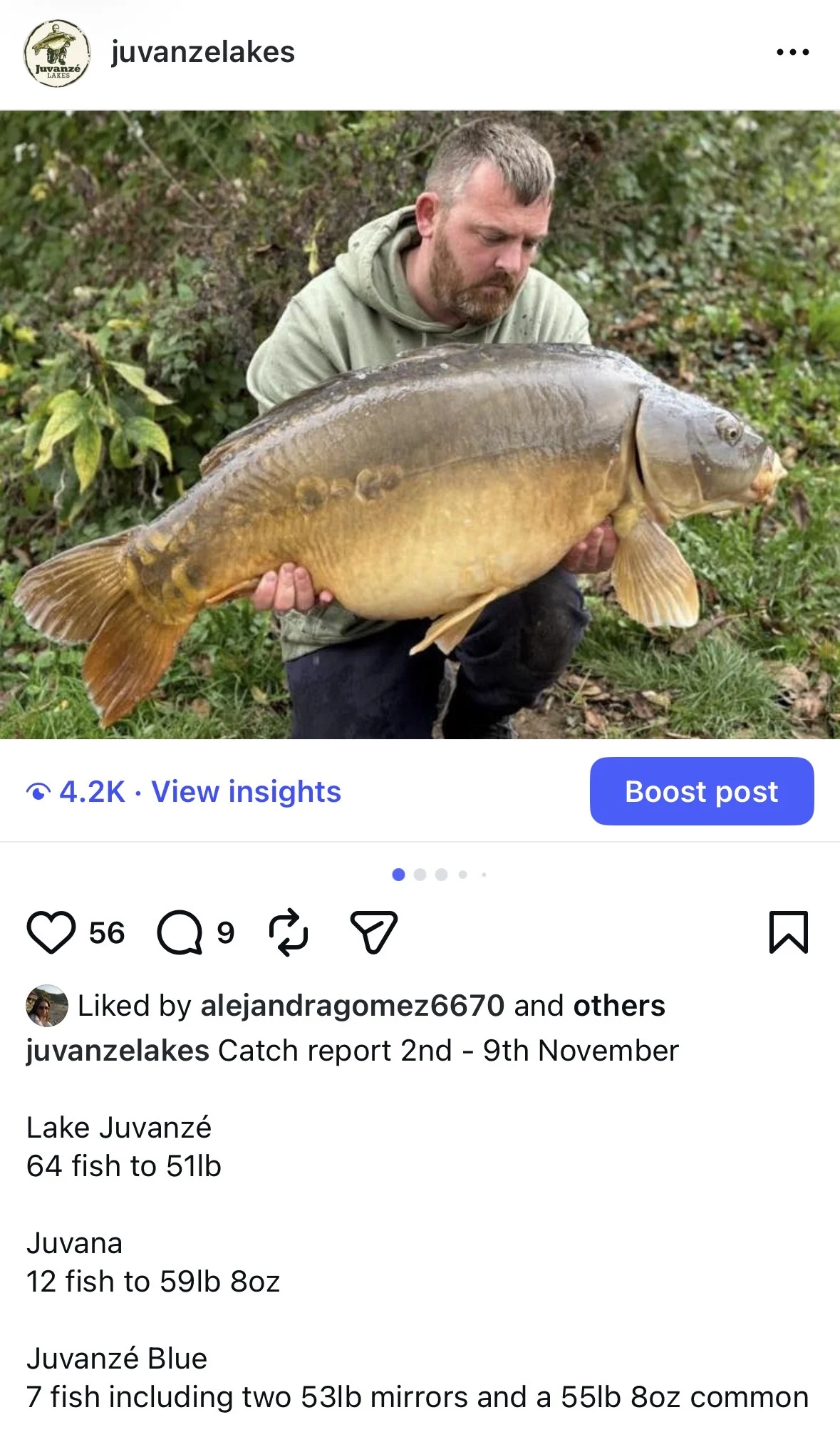 Catch report 2nd-9th November - excellent results across all three lakes
